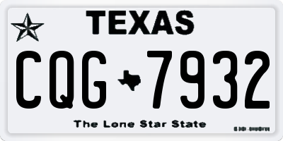 TX license plate CQG7932