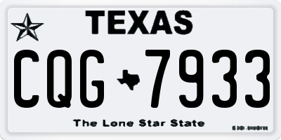 TX license plate CQG7933