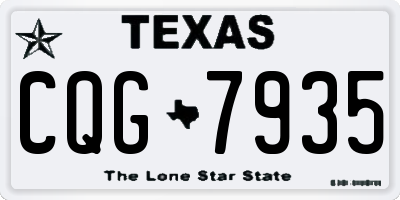 TX license plate CQG7935