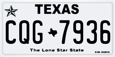 TX license plate CQG7936