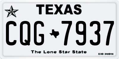 TX license plate CQG7937