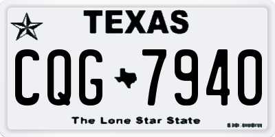 TX license plate CQG7940