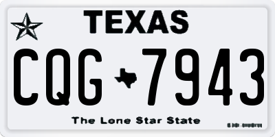 TX license plate CQG7943