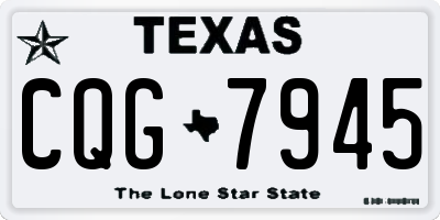 TX license plate CQG7945