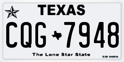 TX license plate CQG7948