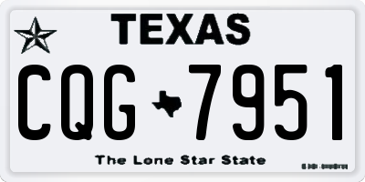 TX license plate CQG7951