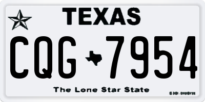 TX license plate CQG7954