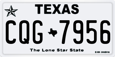 TX license plate CQG7956
