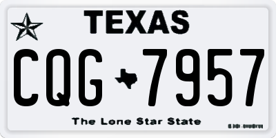 TX license plate CQG7957