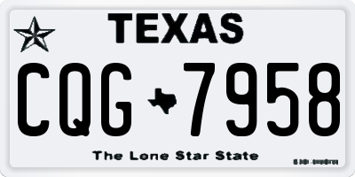 TX license plate CQG7958