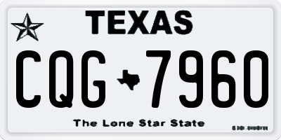 TX license plate CQG7960