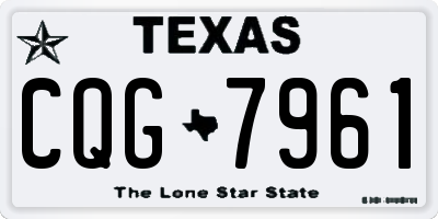 TX license plate CQG7961