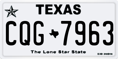 TX license plate CQG7963
