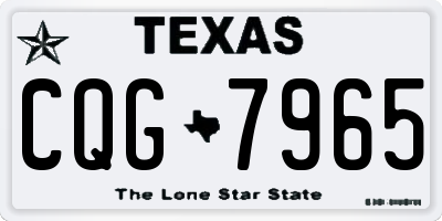 TX license plate CQG7965