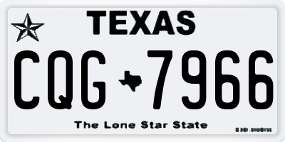TX license plate CQG7966