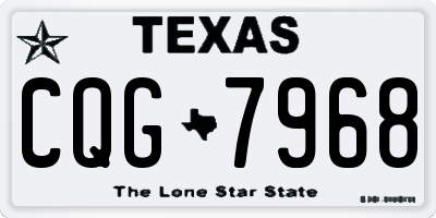 TX license plate CQG7968