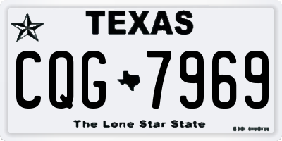 TX license plate CQG7969