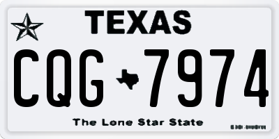 TX license plate CQG7974