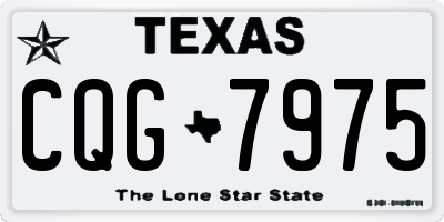 TX license plate CQG7975