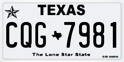 TX license plate CQG7981
