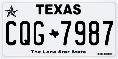 TX license plate CQG7987