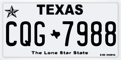 TX license plate CQG7988
