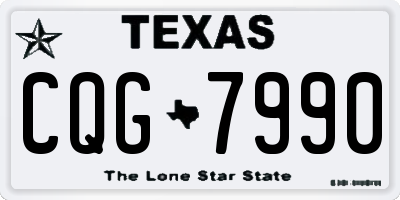 TX license plate CQG7990