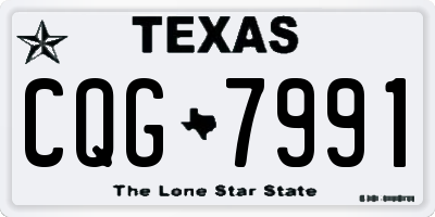TX license plate CQG7991