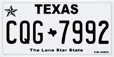 TX license plate CQG7992