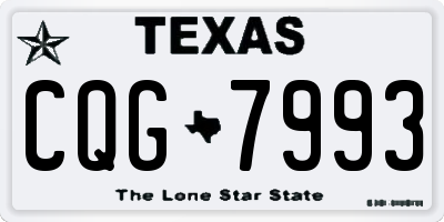 TX license plate CQG7993