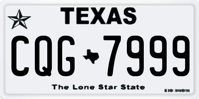 TX license plate CQG7999