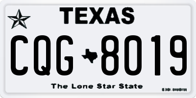 TX license plate CQG8019