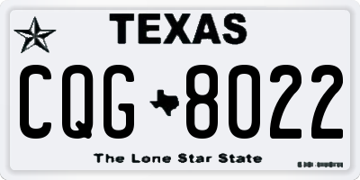 TX license plate CQG8022