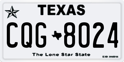 TX license plate CQG8024