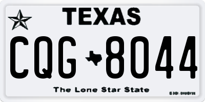 TX license plate CQG8044
