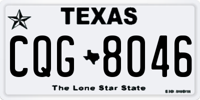 TX license plate CQG8046