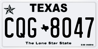 TX license plate CQG8047