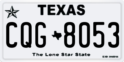 TX license plate CQG8053
