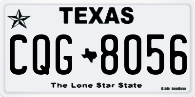 TX license plate CQG8056