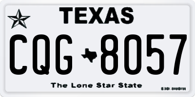 TX license plate CQG8057