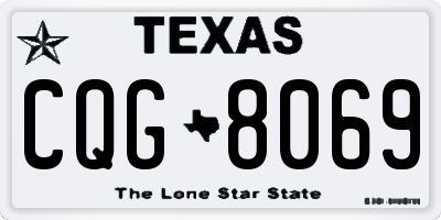 TX license plate CQG8069