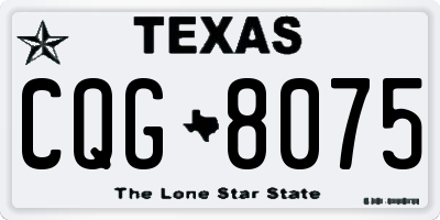 TX license plate CQG8075