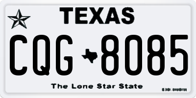 TX license plate CQG8085