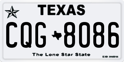 TX license plate CQG8086
