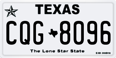 TX license plate CQG8096