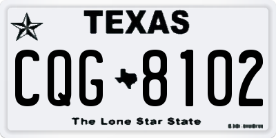 TX license plate CQG8102