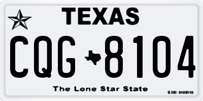 TX license plate CQG8104