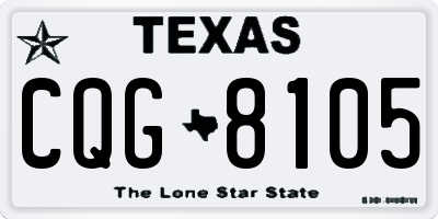 TX license plate CQG8105