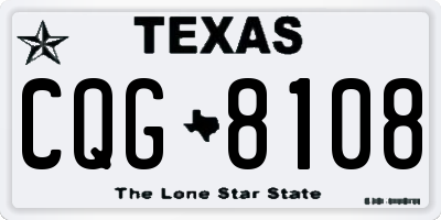 TX license plate CQG8108