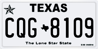 TX license plate CQG8109